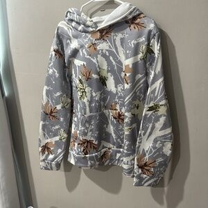 Camouflage Hoodie with Leaf Pattern